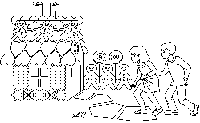 Jaś i Małgosia – Kolorowanki dla dzieci (10)