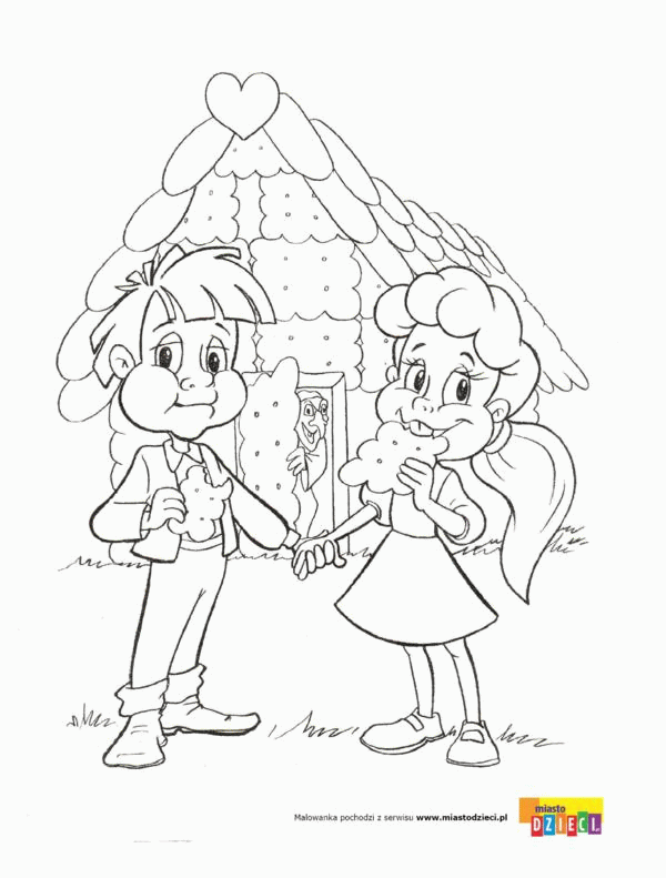 Jaś i Małgosia – Kolorowanki dla dzieci (18)